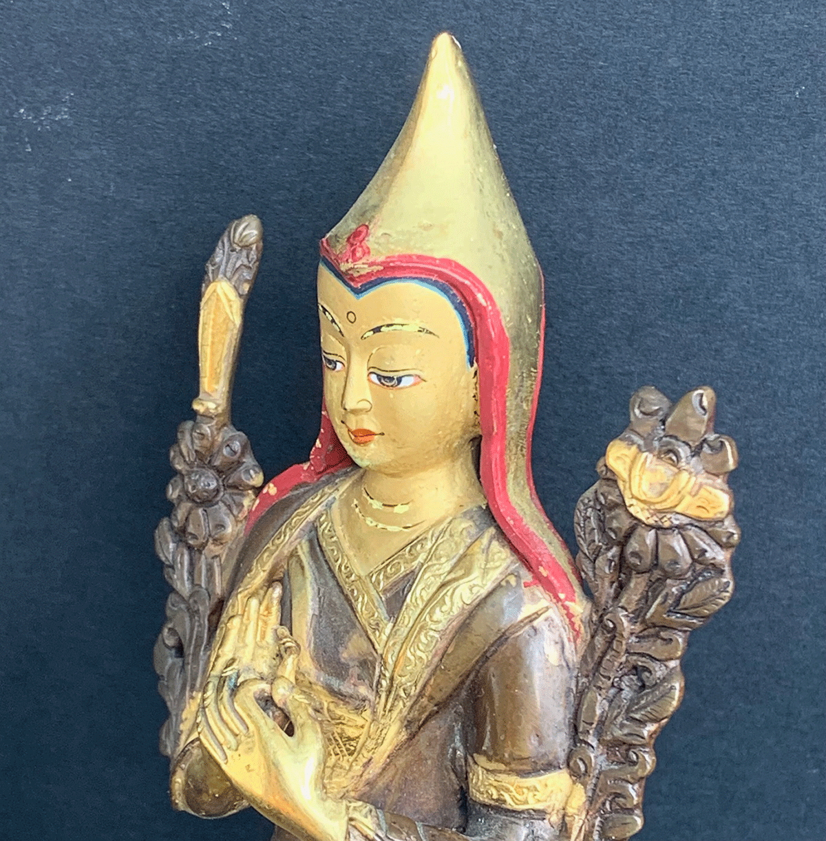 Bronze Ornate Lama Figurine - Image 3