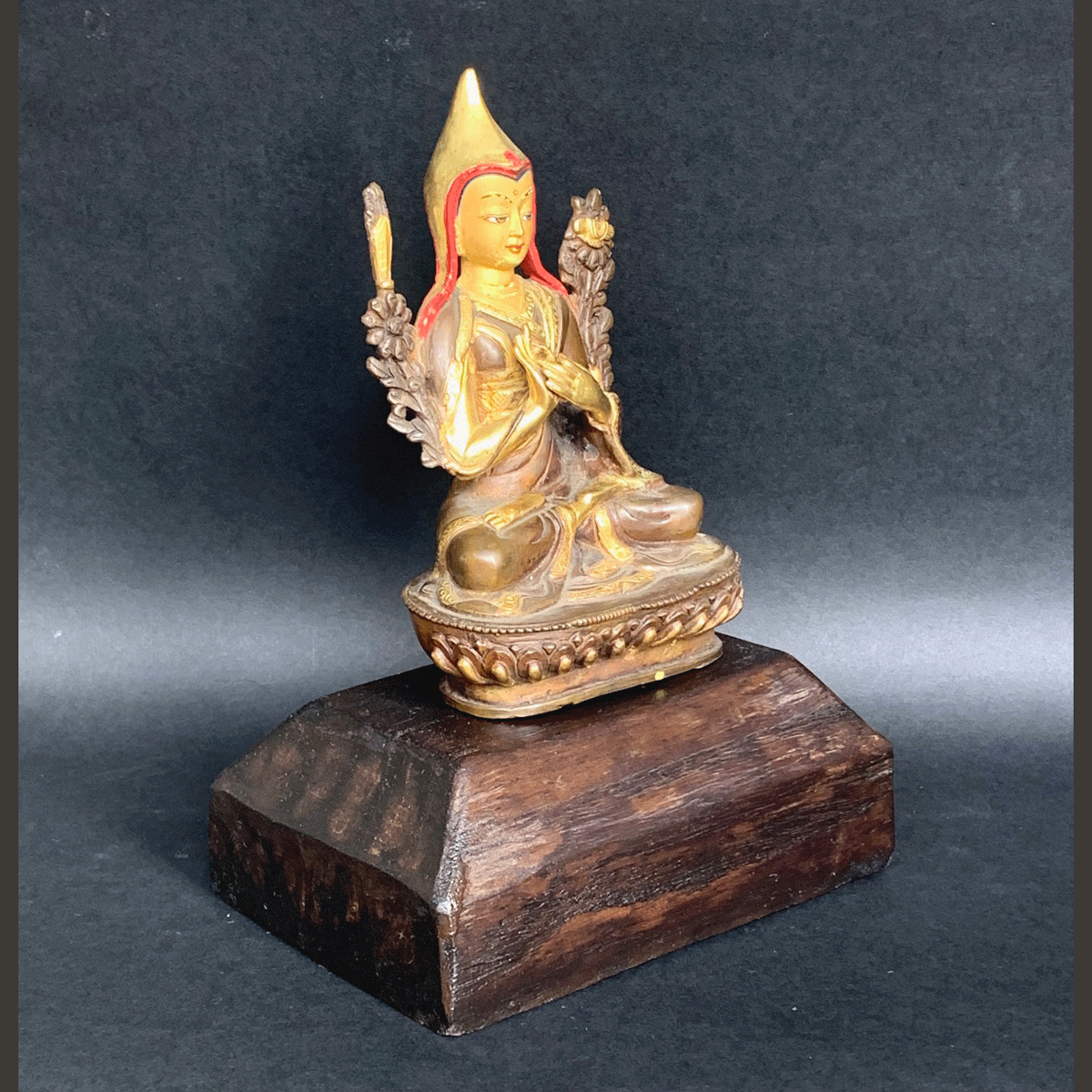 Bronze Ornate Lama Figurine - Image 2